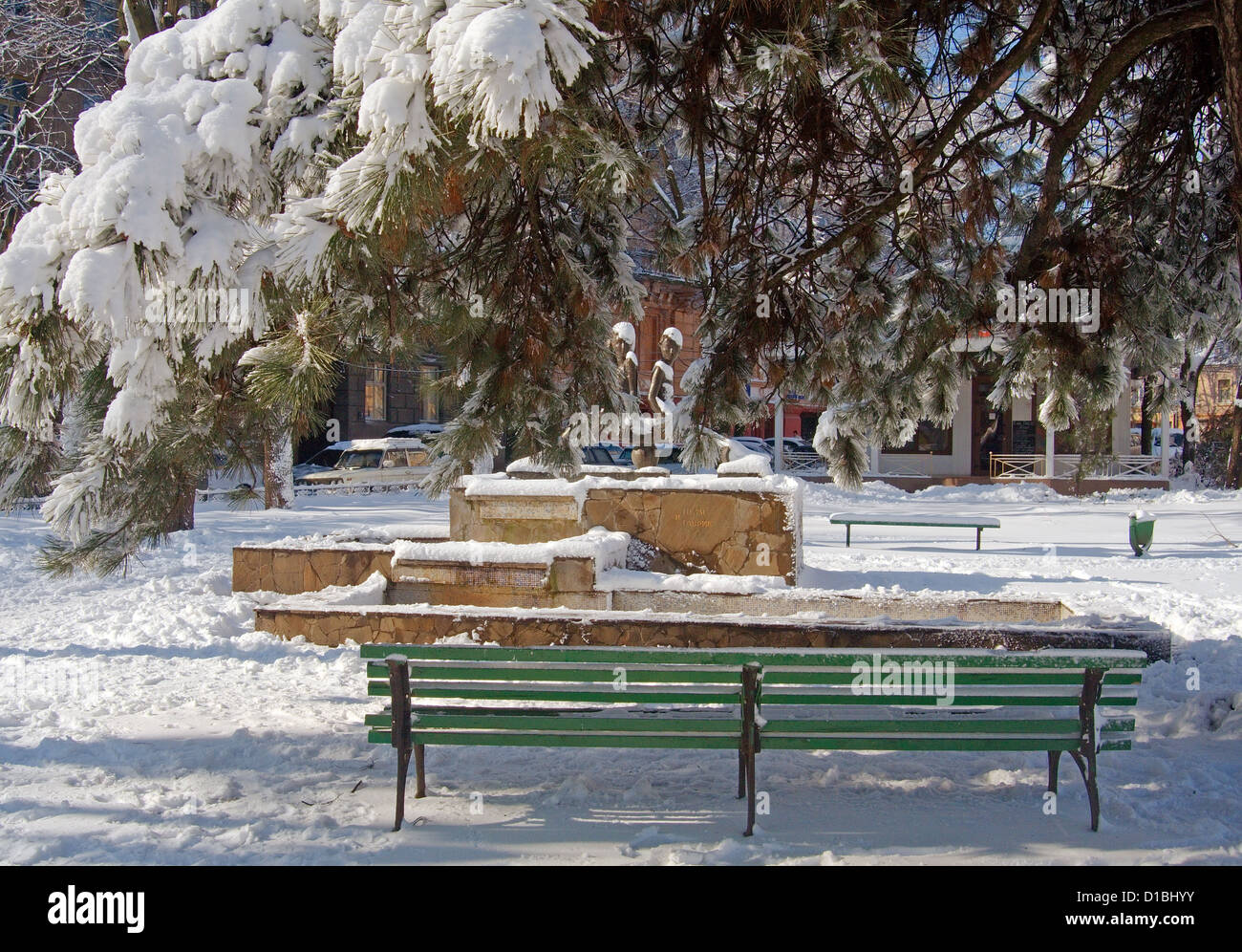 Schnee, Odessa, Ukraine, Osteuropa Stockfoto