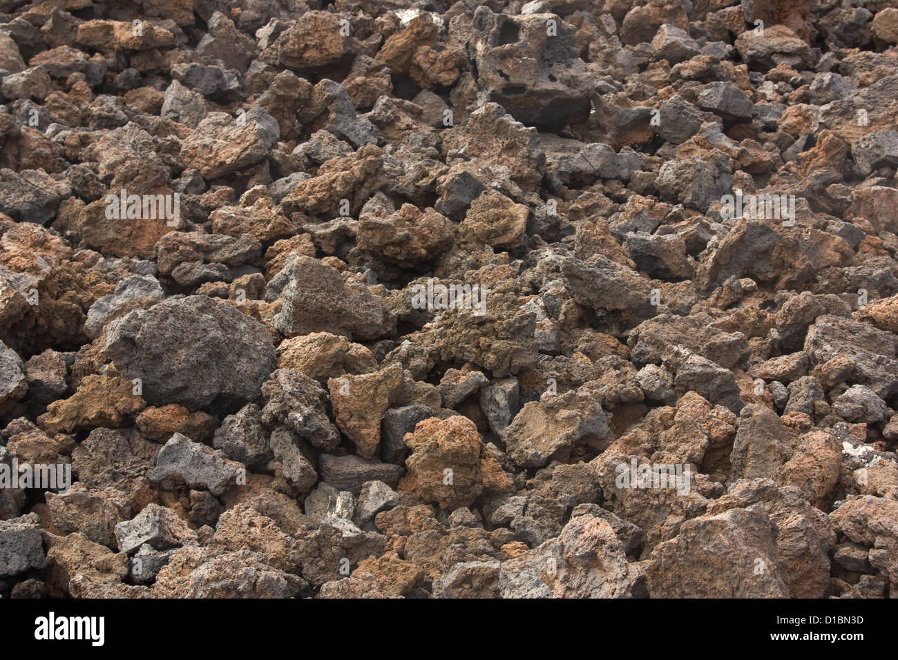 AA-Lava Flow Oberfläche Stockfoto