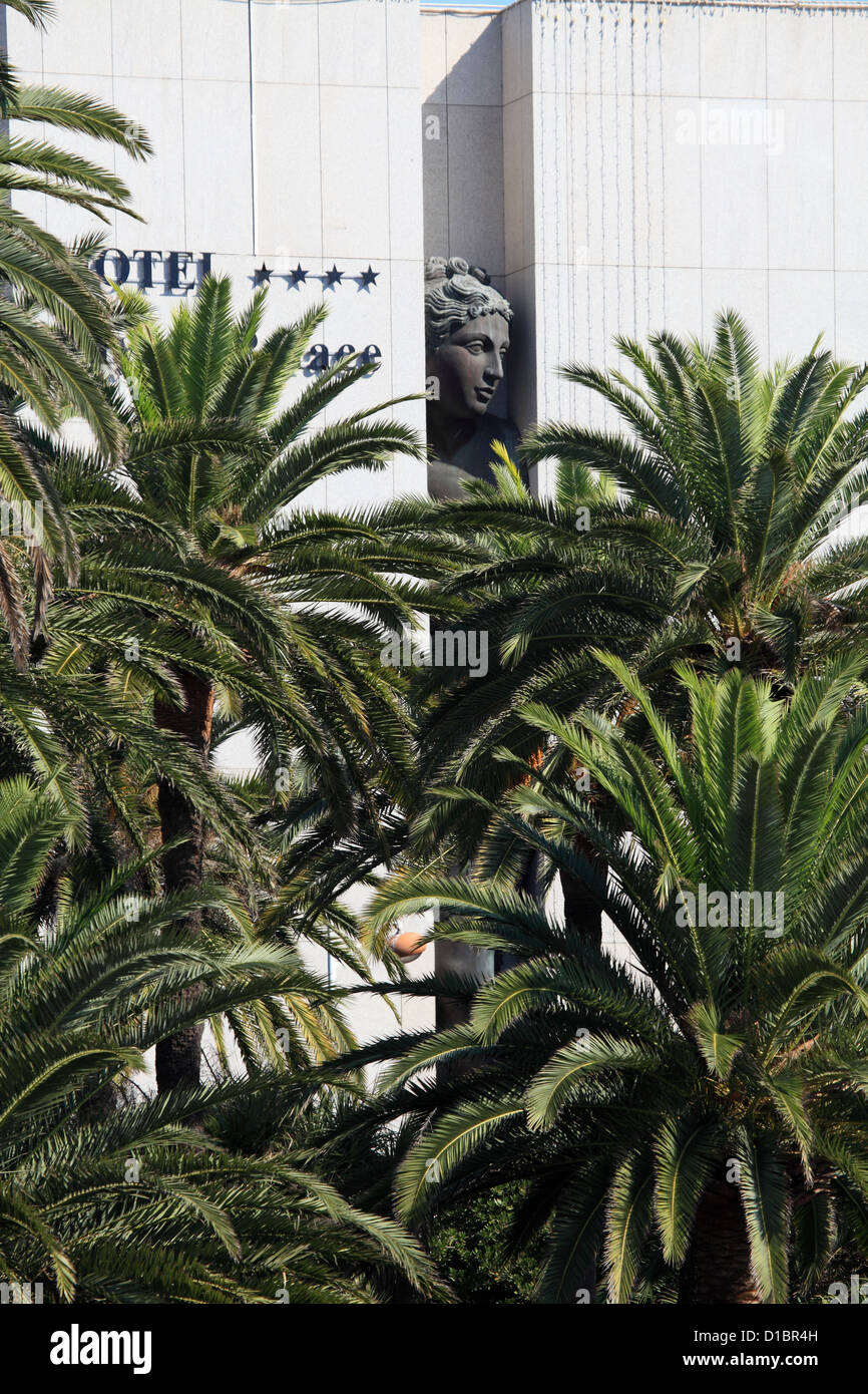 Architektur des Hotels Elysee-Palast in der Promenade des Anglais der schönen Stadt Stockfoto
