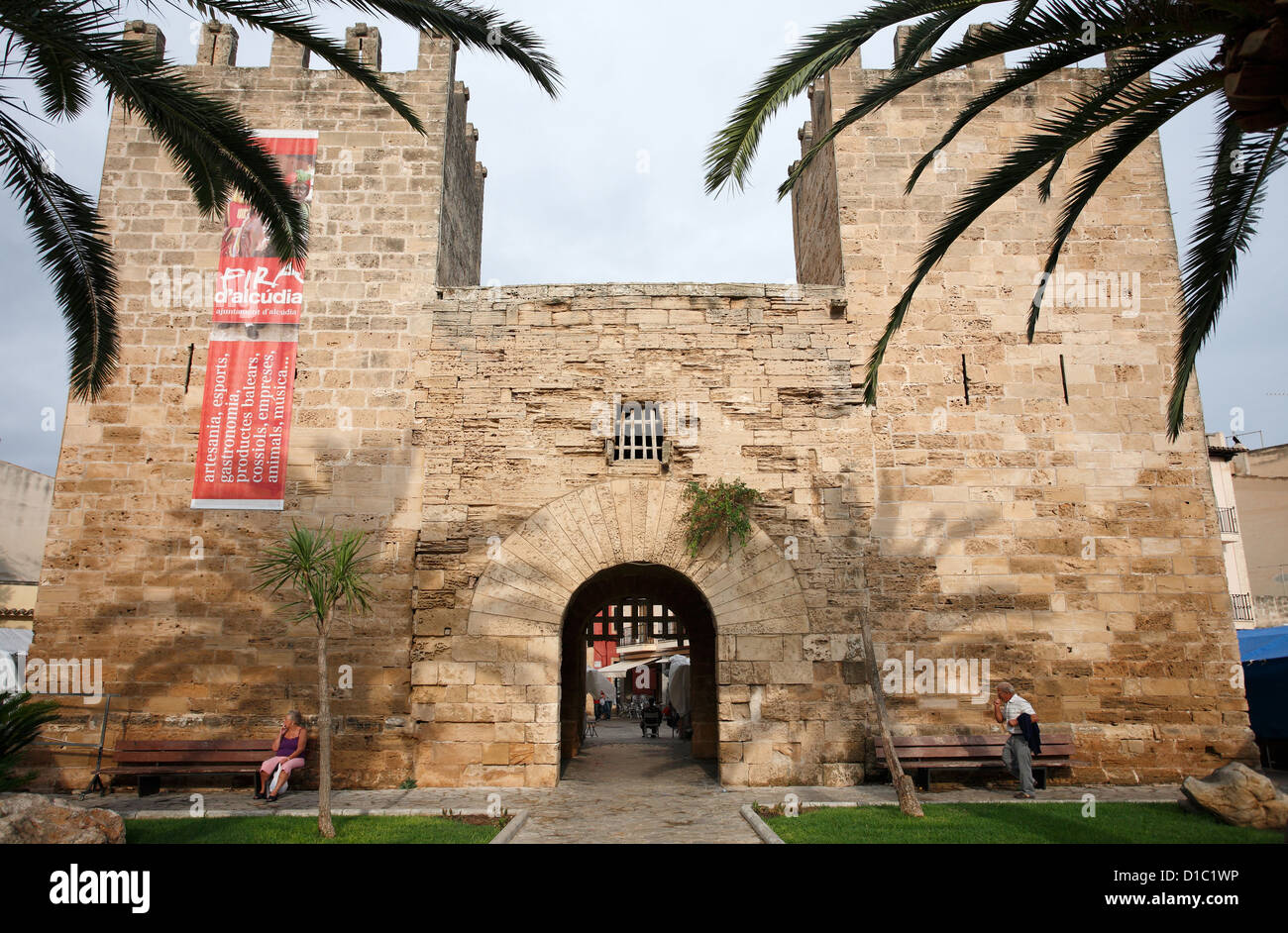 Alcudia, Mallorca, Spanien, Porta del Moll Stockfoto