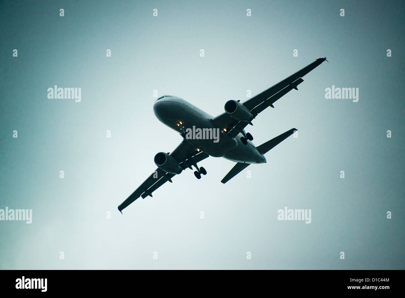 Jet Flugzeug im Flug. Stockfoto
