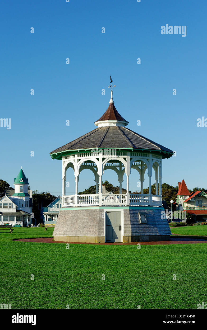 Pavillon, Ocean Park, Oak Bluffs, Martha's Vineyard, Massachusetts, USA Stockfoto