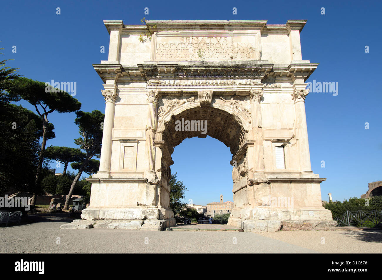 Bogen von Titus auf dem Forum Romanum - Rom Italien Stockfoto