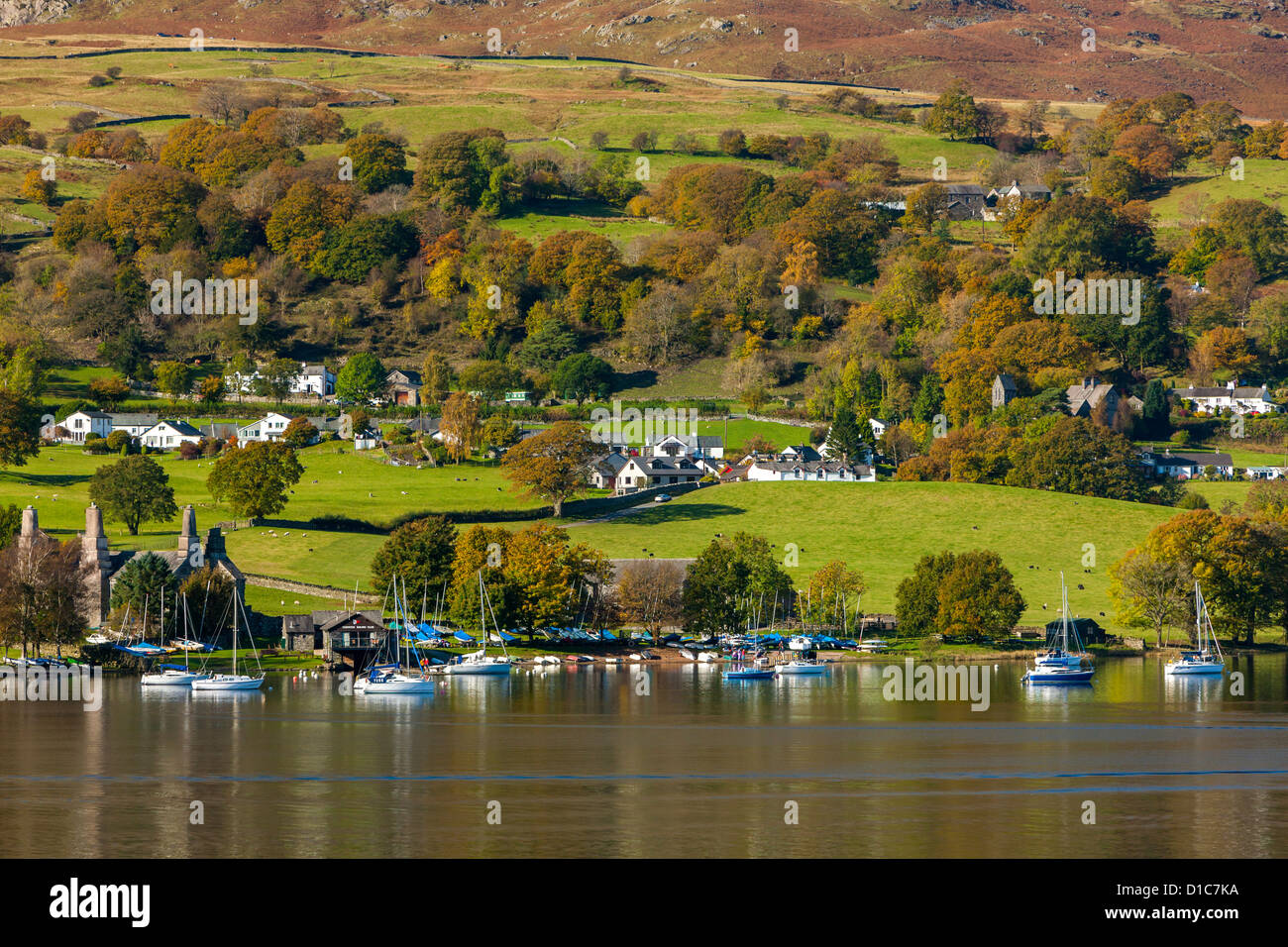 Coniston Water in den Lake District National Park. Stockfoto