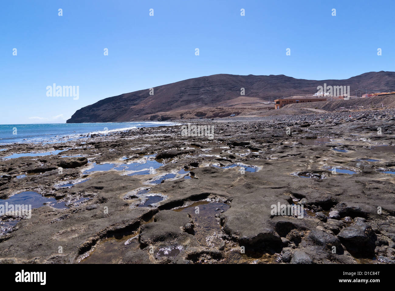 Felsen auf die Mäntel von Fuerteventura, Spanien Stockfoto