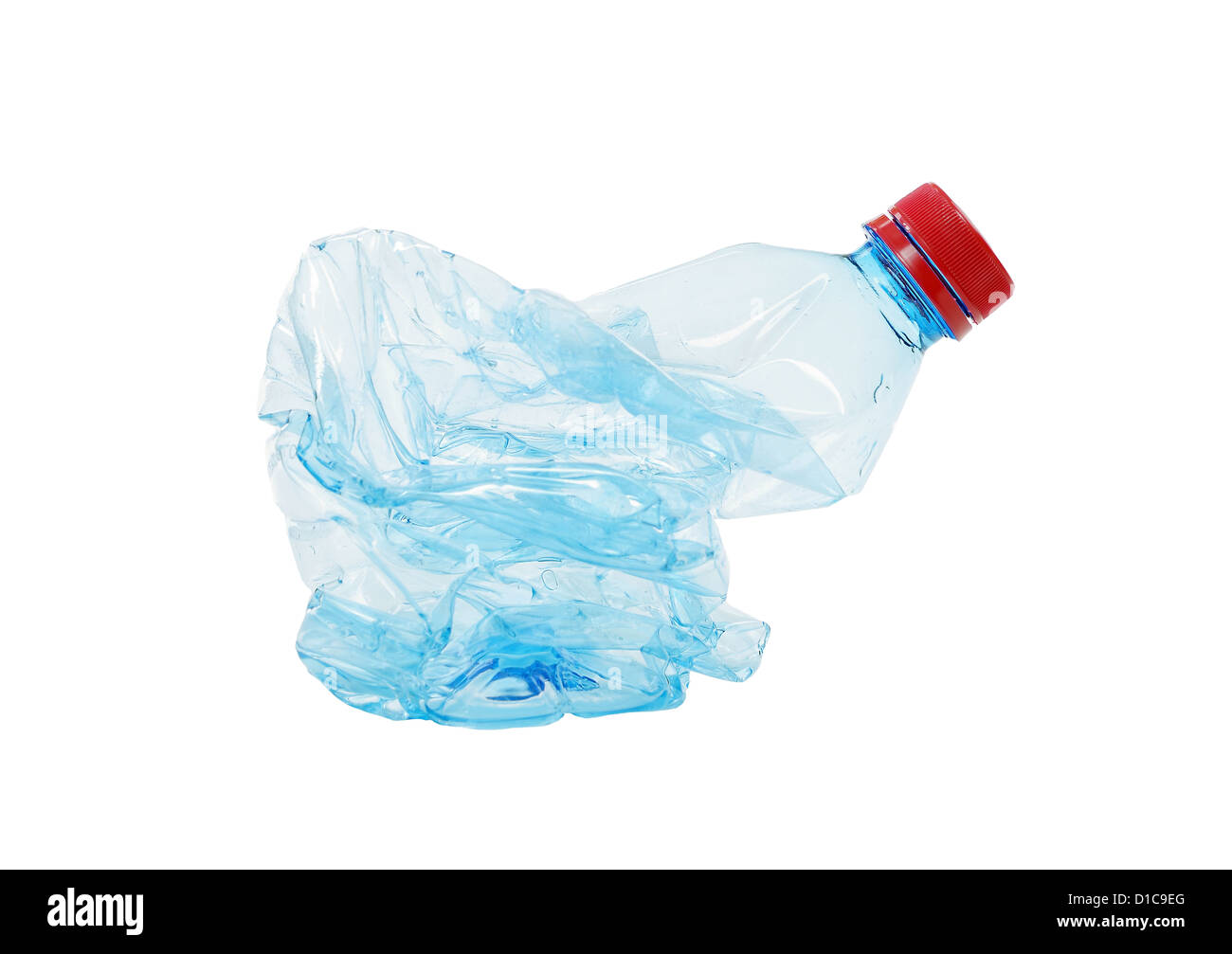 Kunststoff-Flasche waste isoliert auf weiss Stockfoto