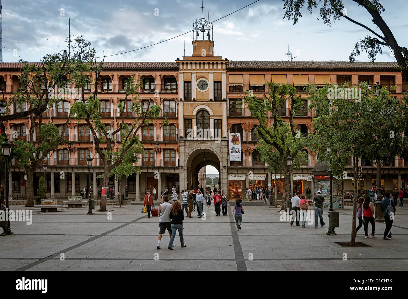 Quadratische Zocodover in Toledo, Kastilien-La Mancha, Spanien, Europa Stockfoto