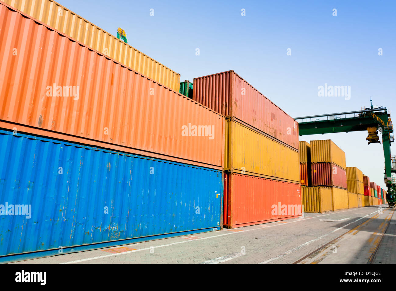 Containerhafen Stockfoto