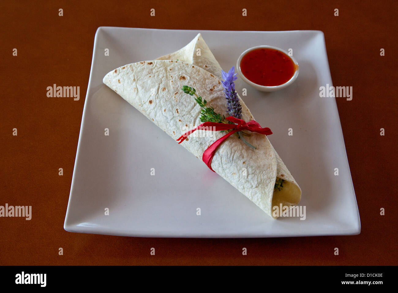 Falafel Sandwich, Waihi, Nordinsel, Coromandel Region, Neuseeland. Arabisches Essen. Stockfoto