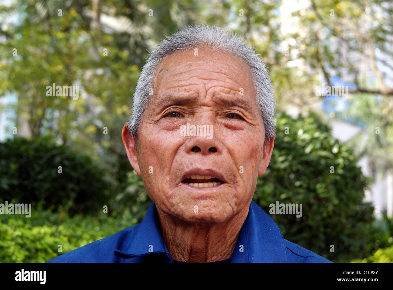 Chinas alte Mann Stockfoto