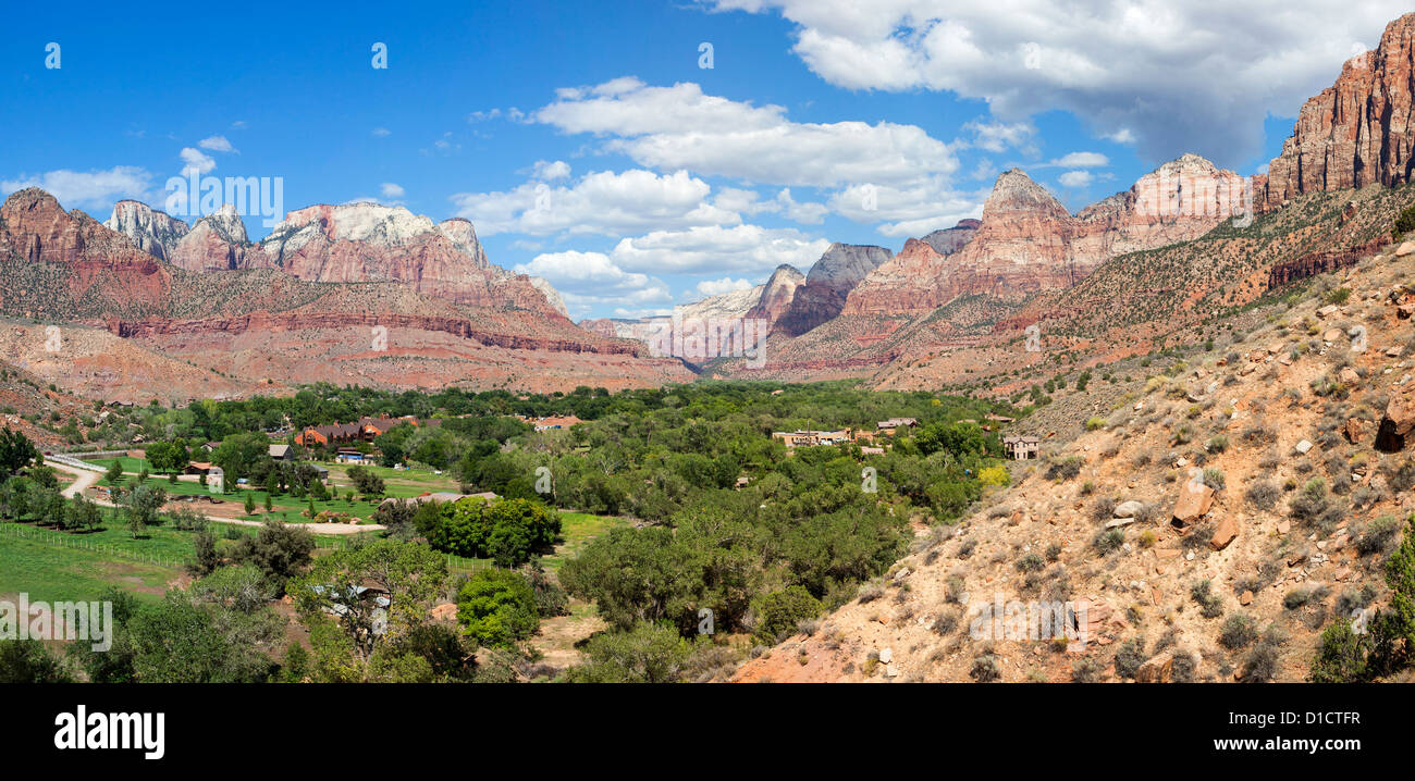 Springdale und Zion NP, Utah Stockfoto