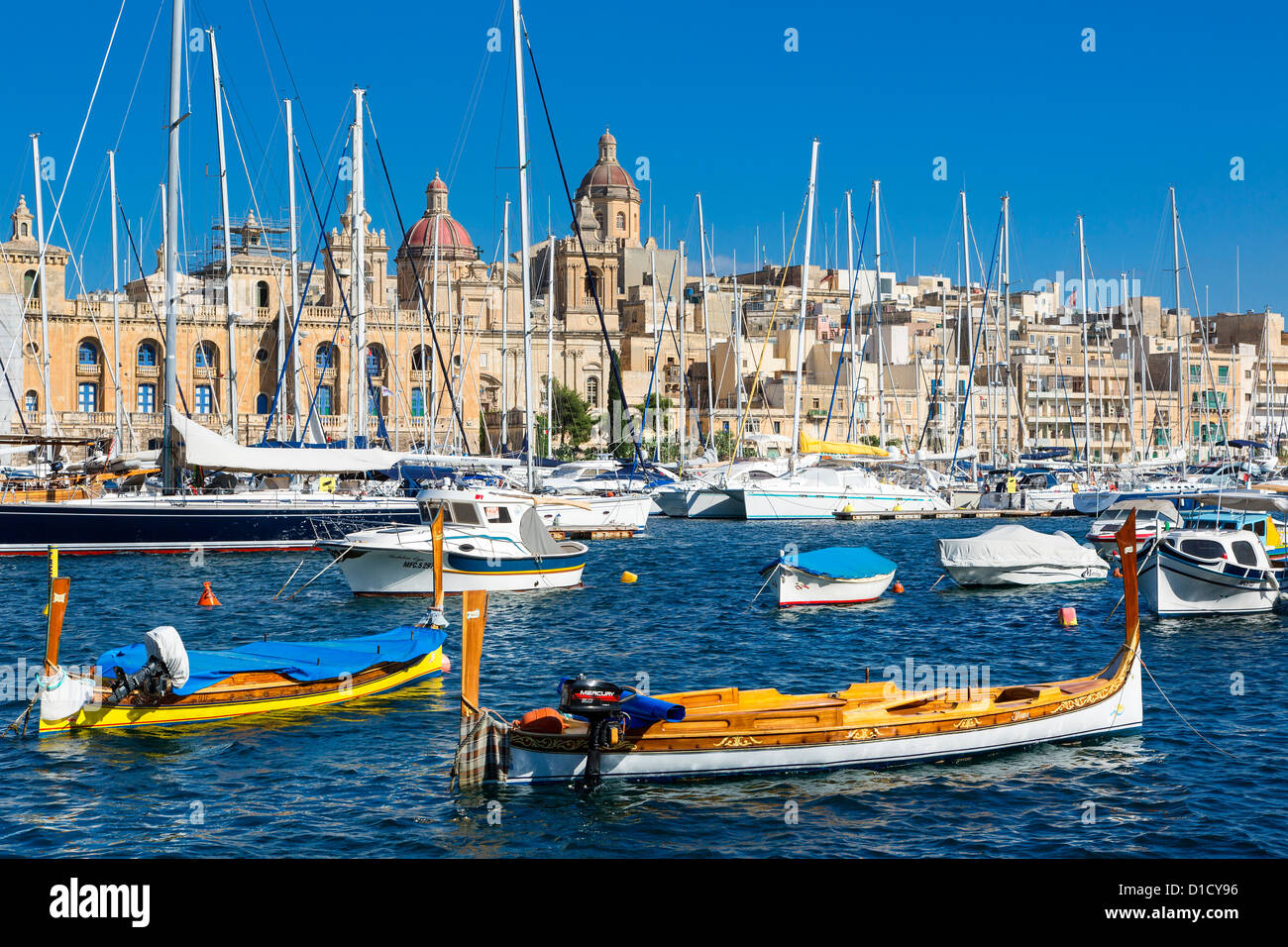 Malta, Vittoriosa Hafen Stockfoto