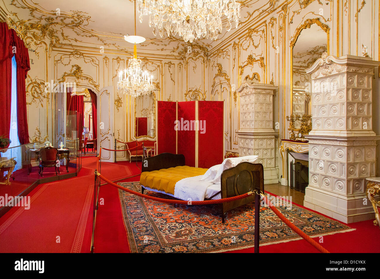 privaten königlichen Gemächer in der Hofburg Palast, Wien, Österreich Stockfoto