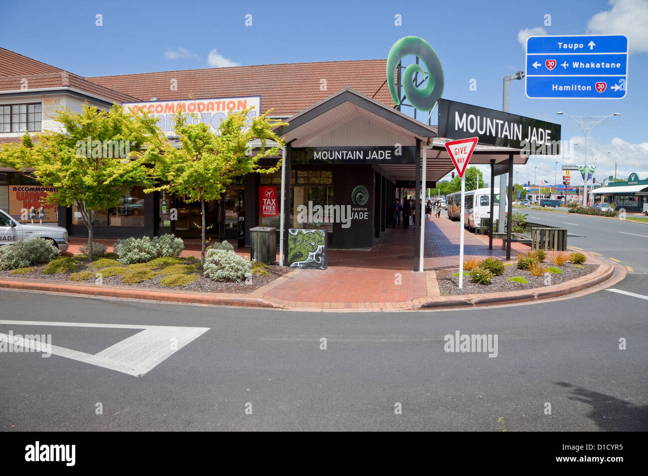 Berg-Jade-Schmuck-Shop, Rotorua, Nordinsel, Neuseeland. Stockfoto