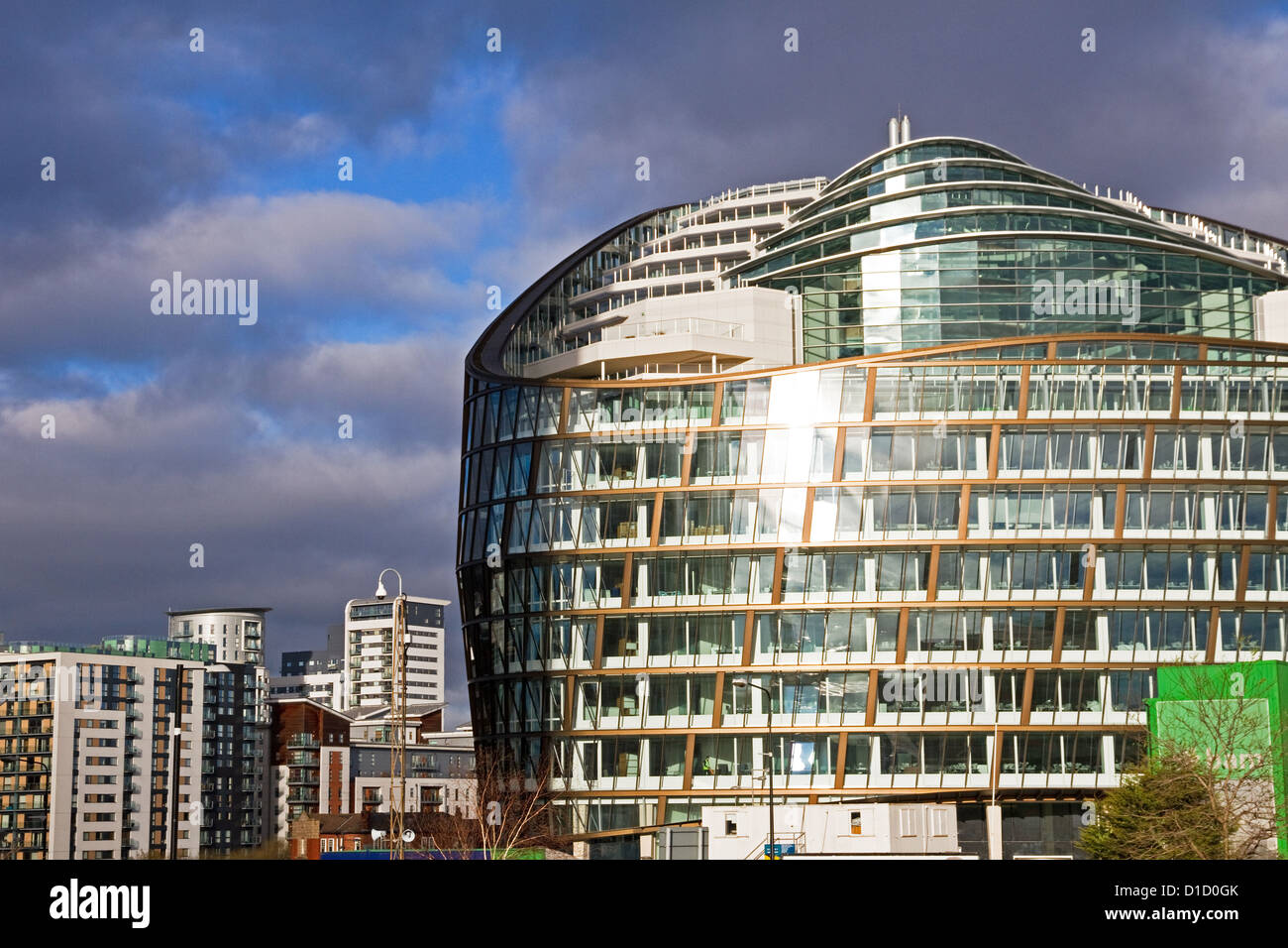 1 Angel Square, der Co-Operative Group neue Hauptverwaltung, der ersten Entwicklungsphase NOMA, Stadtzentrum, Manchester, England, UK Stockfoto