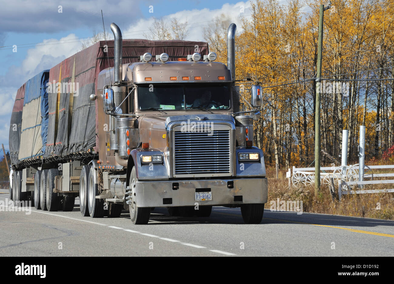 Transport LKW, Britisch-Kolumbien, Kanada Stockfoto