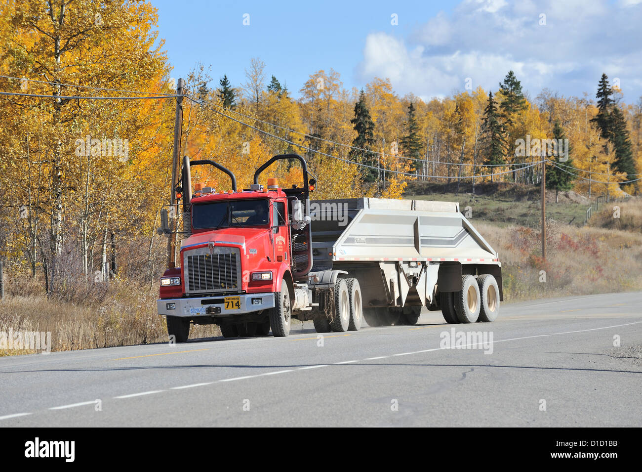 Transport LKW, Britisch-Kolumbien, Kanada Stockfoto