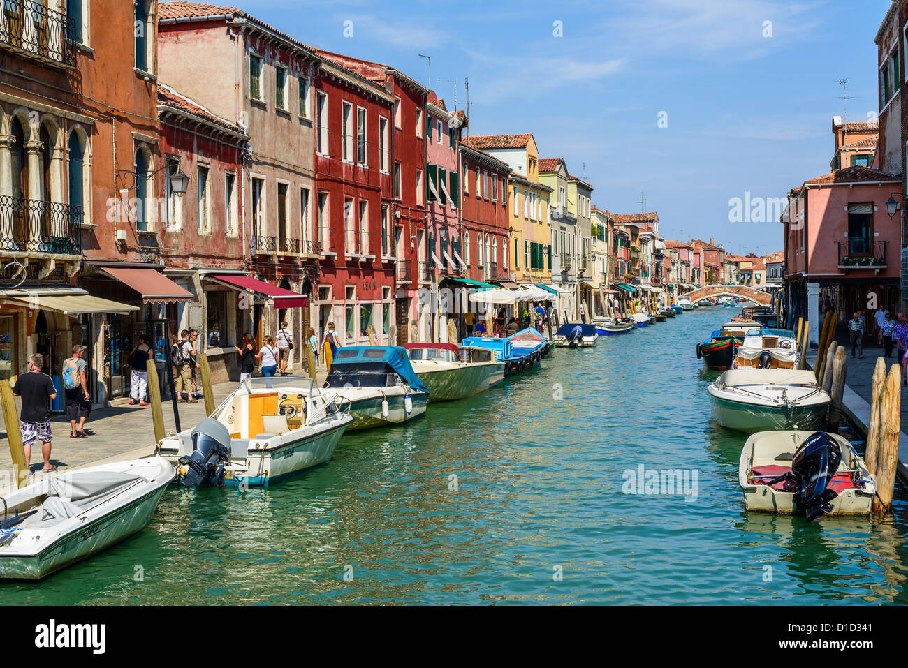 Murano Hauptkanal in der Nähe von Venedig Stockfoto