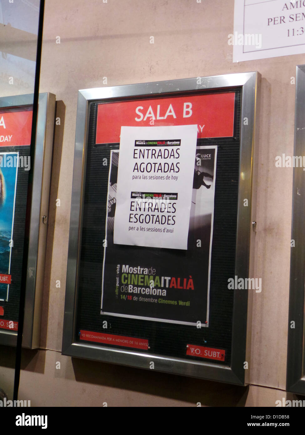 Der Filmemacher Susanna Nicchiaparelli präsentiert am 16. Dezember um Medikamente Verdi Barcelona seinen neuesten Film "The Scoperta Alba". Die Präsentation fand am dritten Tag der italienischen Mostra de Cinema, ausverkauften statt. Stockfoto