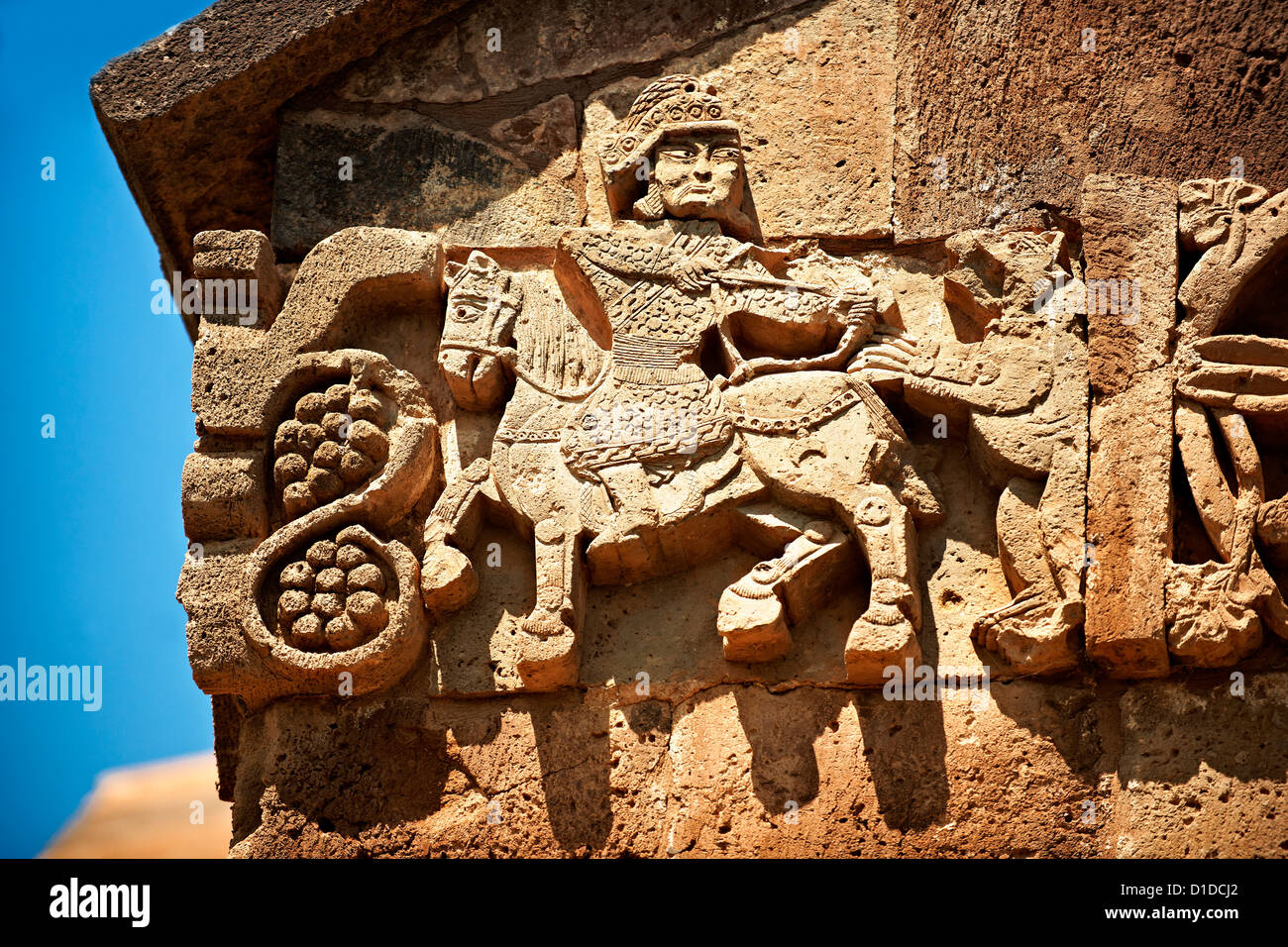 10. Jahrhundert armenische orthodoxe Kathedrale des Heiligen Kreuzes auf der Insel Akdamar, Türkei Vansee. Ein UNESCO-Weltkulturerbe. Stockfoto