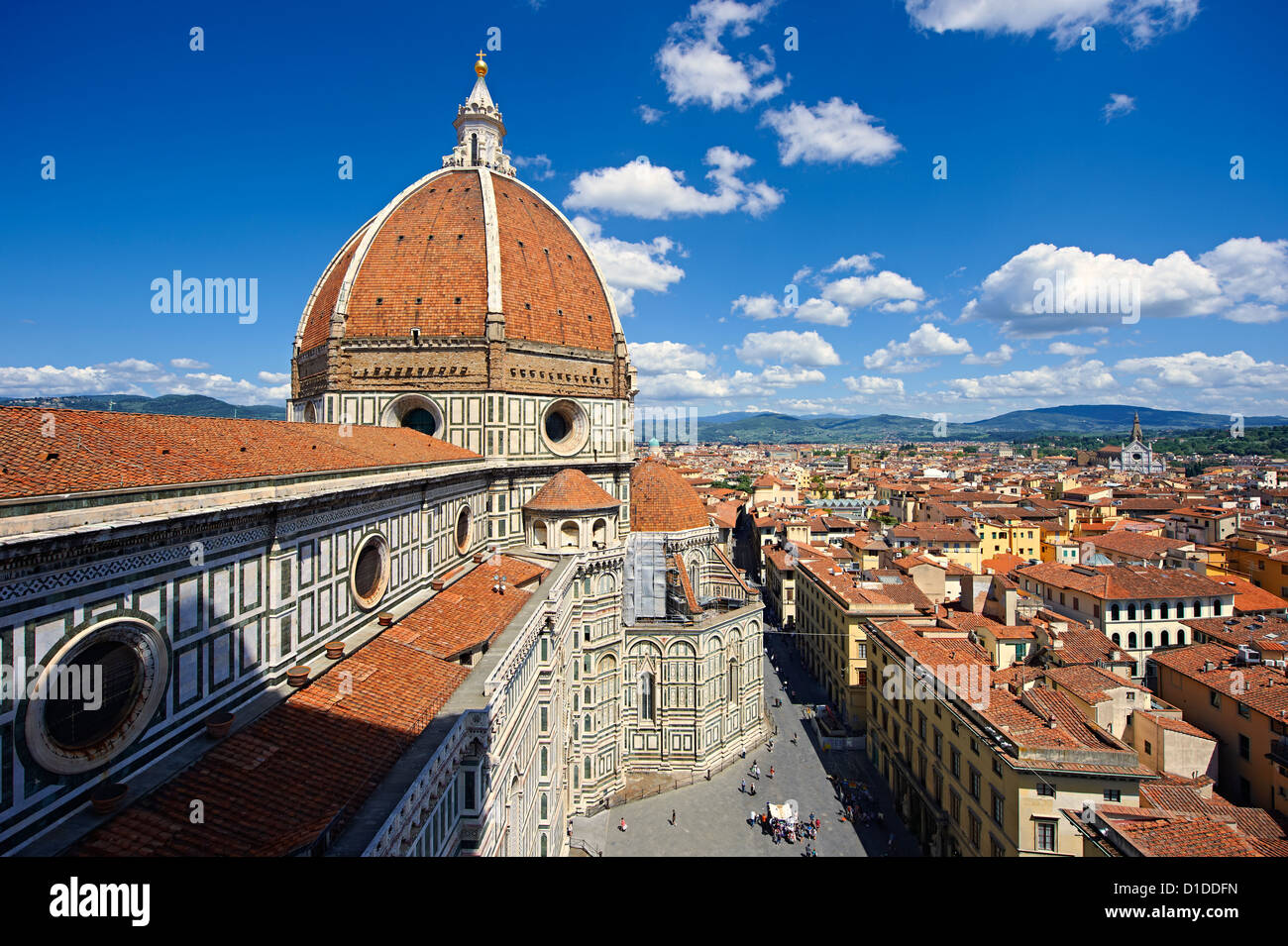 Kuppel & Dach Spitzen von der Gotik-Renaissance-Dom von Florenz, Basilika der Heiligen Maria von der Blume; Firenza Stockfoto