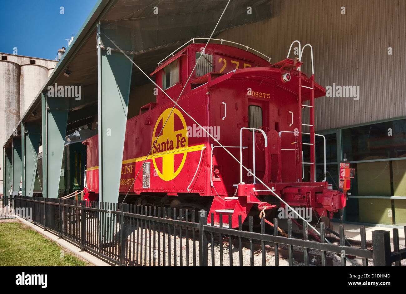 Historische Caboose bei Martin & Francis Lehnis Railroad Museum in Brownwood, Hill Country Region, Texas, USA Stockfoto