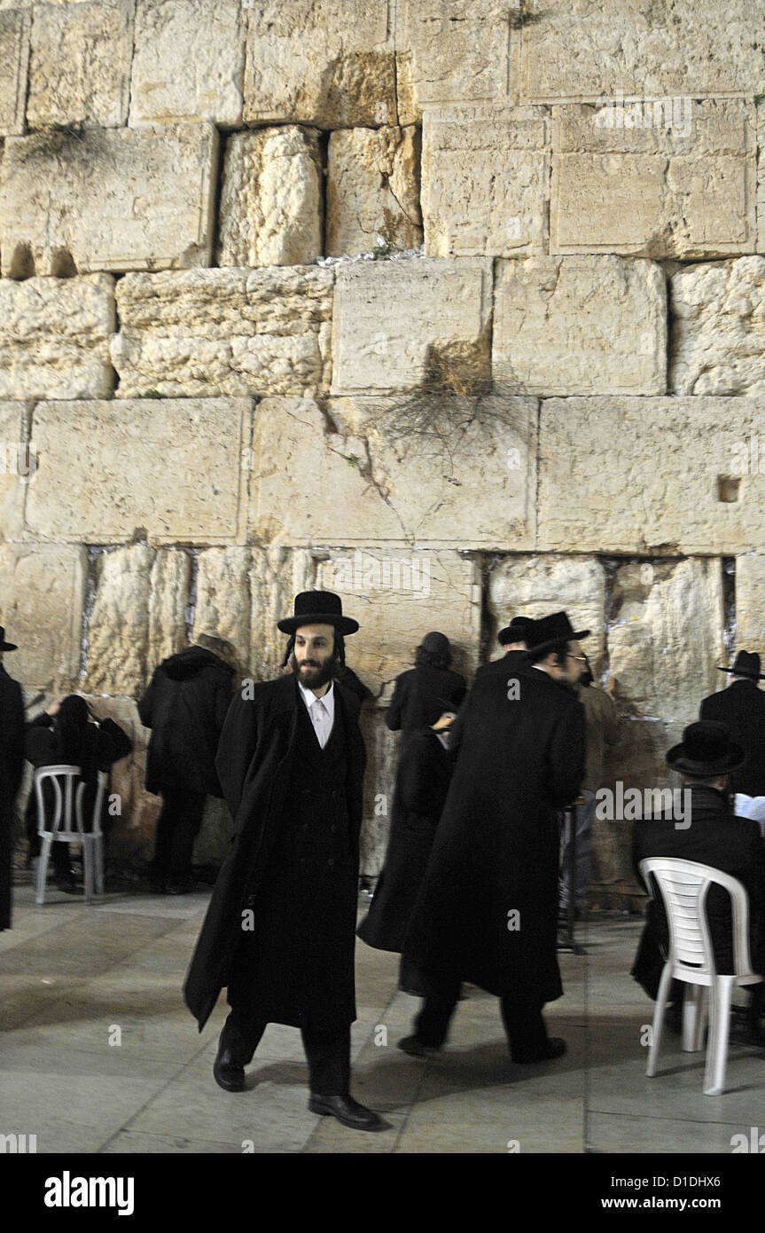 Jerusalem-Klagemauer traditionelle Szene Jerusalem Sammlung Stockfoto