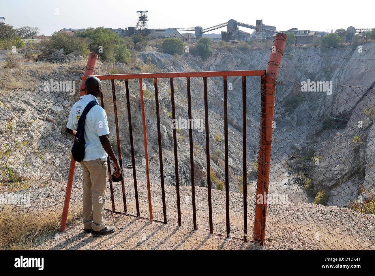 Tsumeb, Namibia. Kupfer-Tagebau der ehemaligen Kupfermine Stockfoto