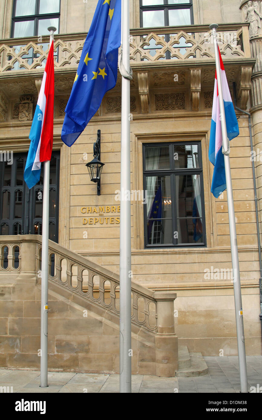 Das Luxemburger Parlament (Chambre des Députés / der Abgeordnetenkammer), Luxemburg-Stadt Stockfoto
