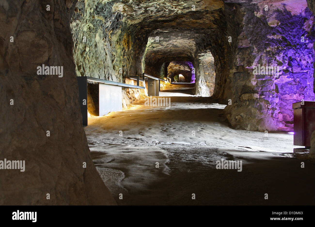 In den Bock-Kasematten: Befestigung Tunnel in Luxemburg-Stadt Stockfoto