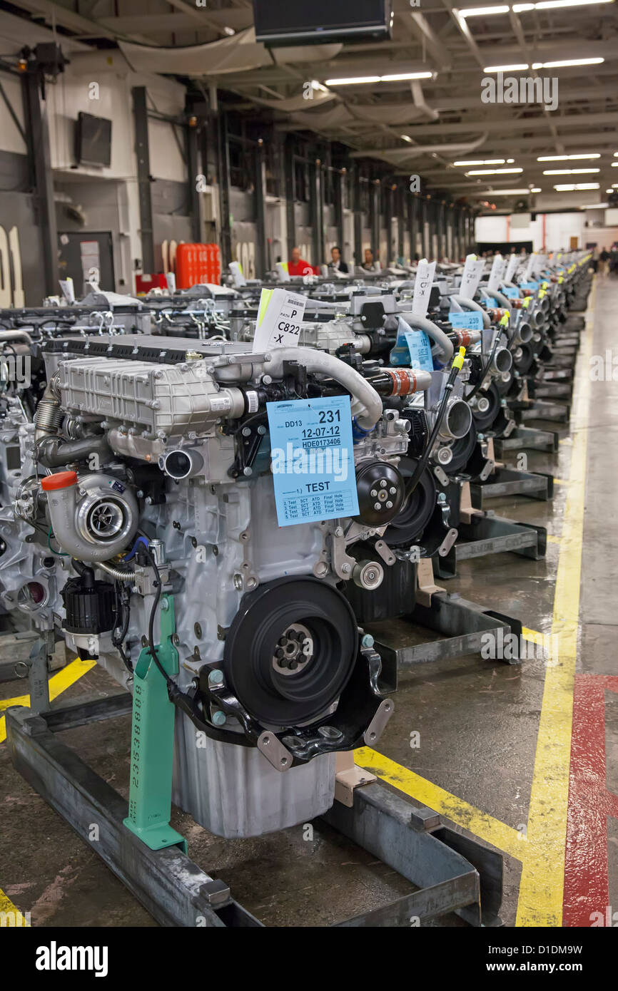 Redford, Michigan - montierten LKW-Dieselmotoren im Daimler Detroit Diesel Werk. Stockfoto