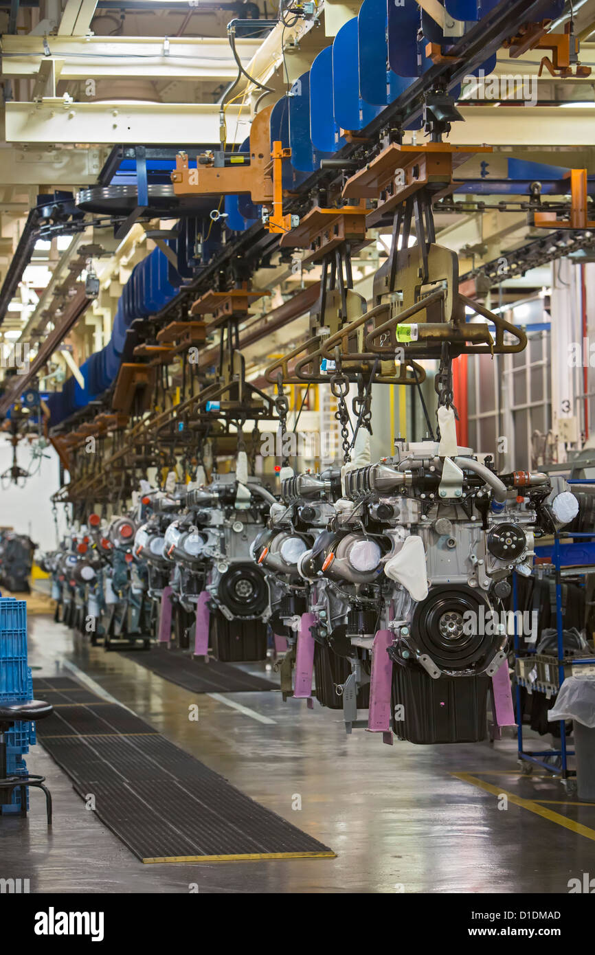 Redford, Michigan - montierten LKW-Dieselmotoren im Daimler Detroit Diesel Werk. Stockfoto