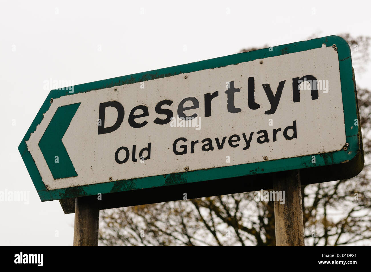 Melden Sie für Desertlyn Alter Friedhof im County Tyrone Stockfoto