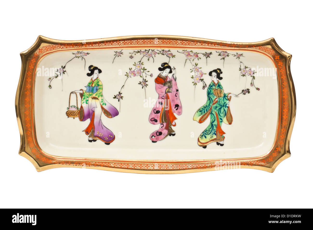 Vintage japanische Porzellan Sandwich / Tablett von Noritake Kuchen Stockfoto