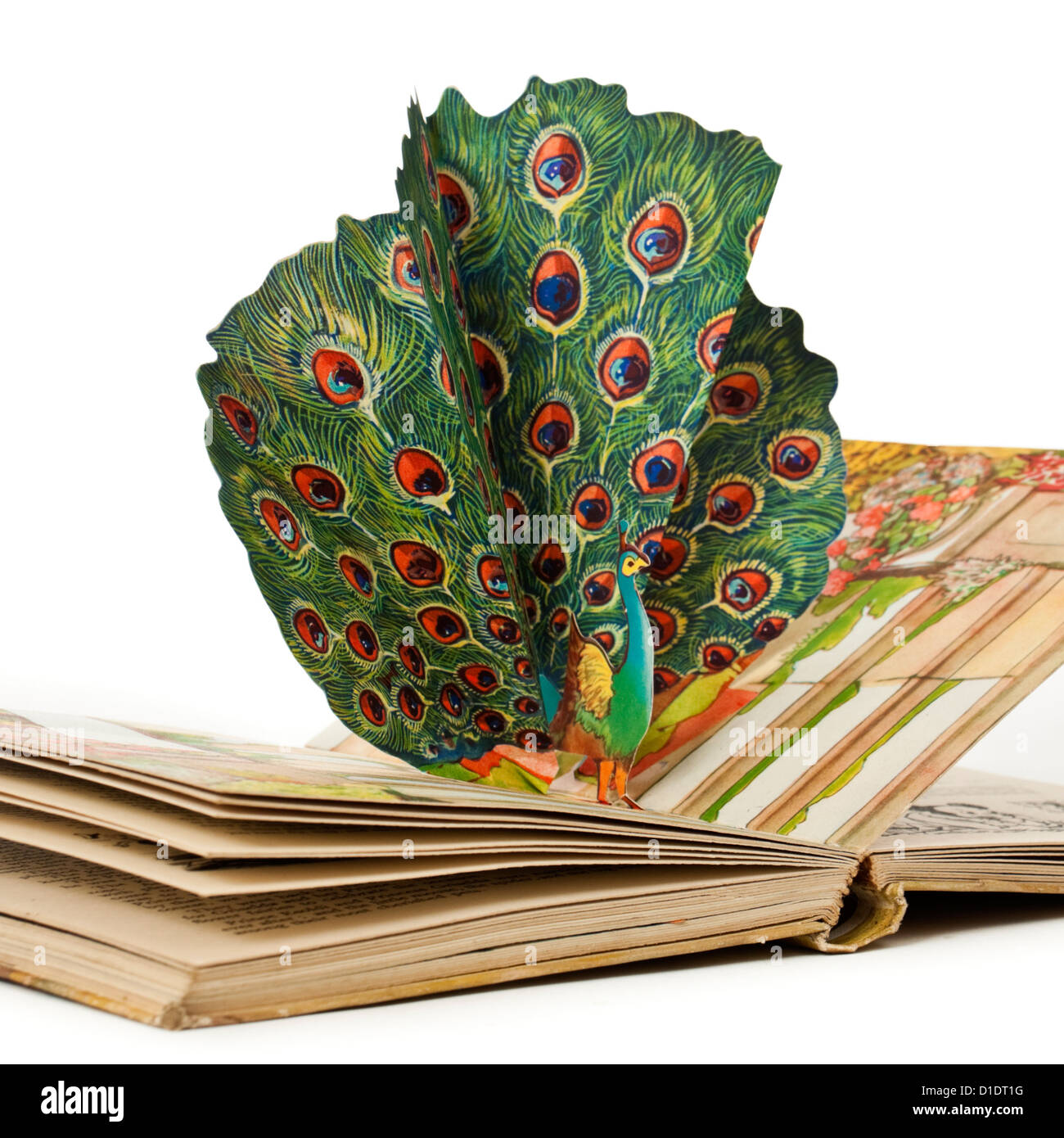 1943 Bookano Nr. 10 Pop-up-Kinderbuch von S. Louis Giraud mit "Bilder, die in Musterformular sprießen". Stockfoto