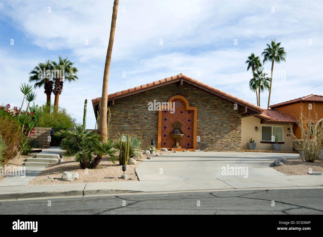 Wohnarchitektur in Palm Springs Stockfoto