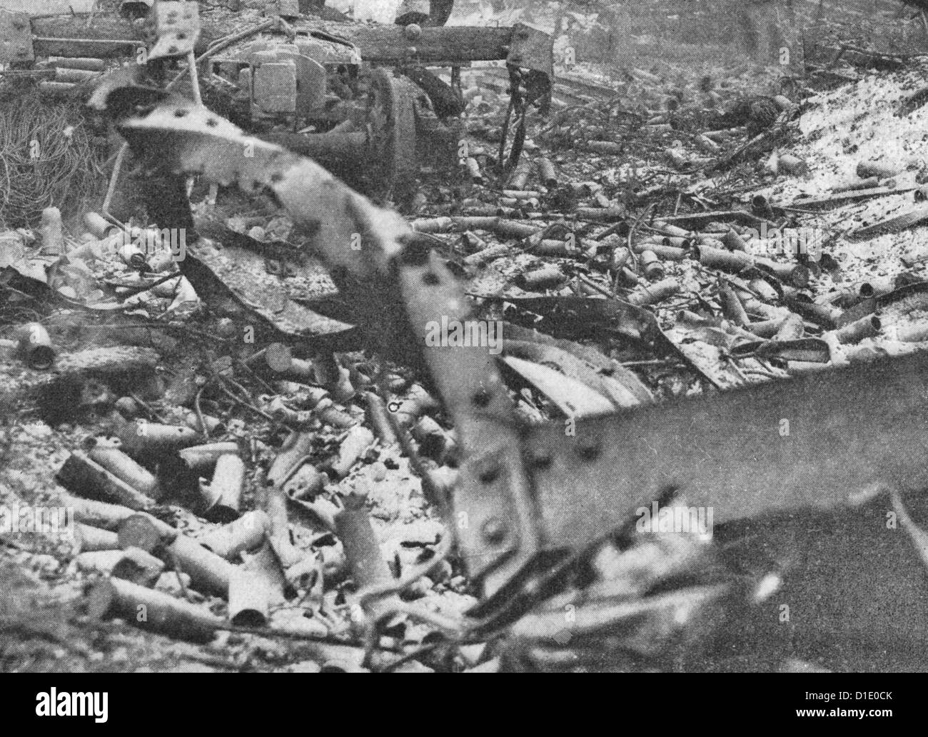 Nachwirkungen des schwarzen Tom Explosion auf Black Tom Island, 30. Juli 1916, Jersey City, NJ, USA Stockfoto