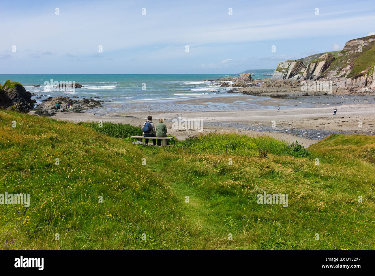 Der Strand von Ayrmer Cove, Ringmore, Devon, England, UK Stockfoto