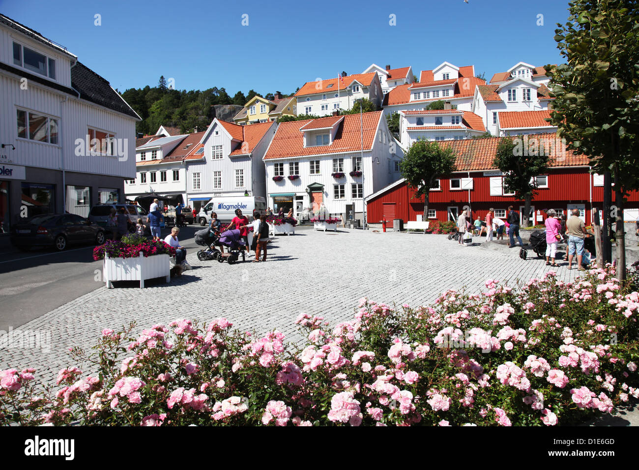 Stadtzentrum, Kragerø, Telemark, Süd-Norwegen, Norwegen, Skandinavien, Europa Stockfoto