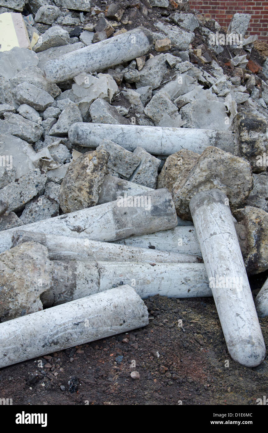 Schutt auf der Baustelle. Stockfoto