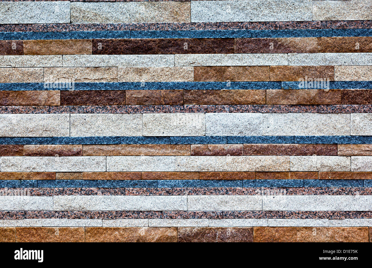 Stein-Schichten in dekorativer Wandschmuck, Jersey, Kanalinseln, UK Stockfoto