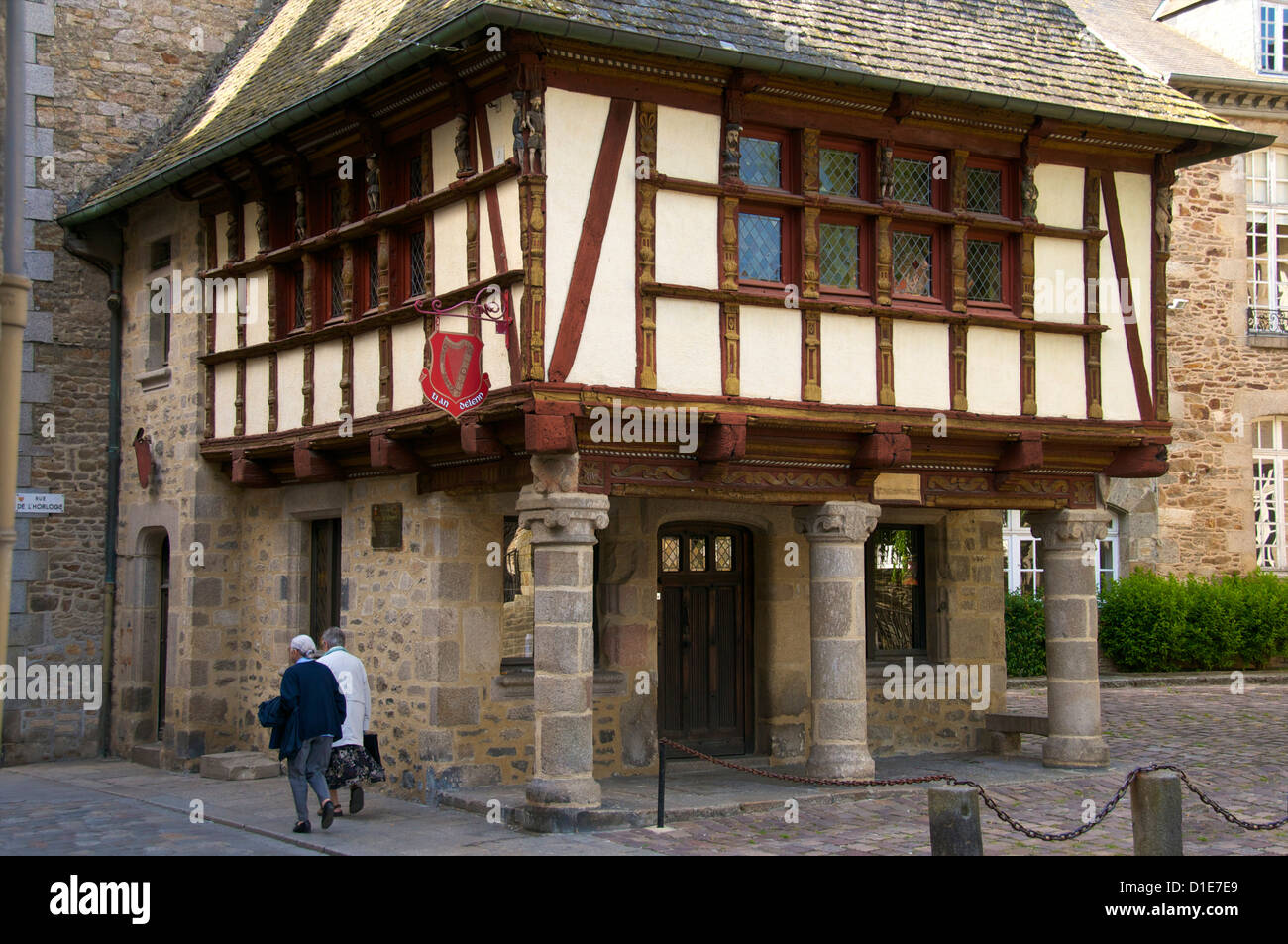 Keratry Herrenhaus aus dem 16. Jahrhundert, Altstadt, Dinan, Bretagne, Côtes d ' Armor, Frankreich, Europa Stockfoto