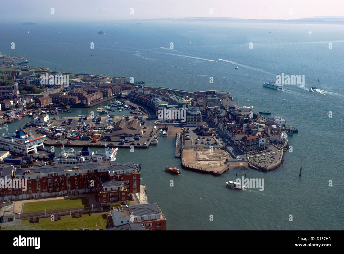Blick auf die Altstadt Portsmouth von Spinnaker Tower, Portsmouth, Hampshire, England, Vereinigtes Königreich, Europa Stockfoto