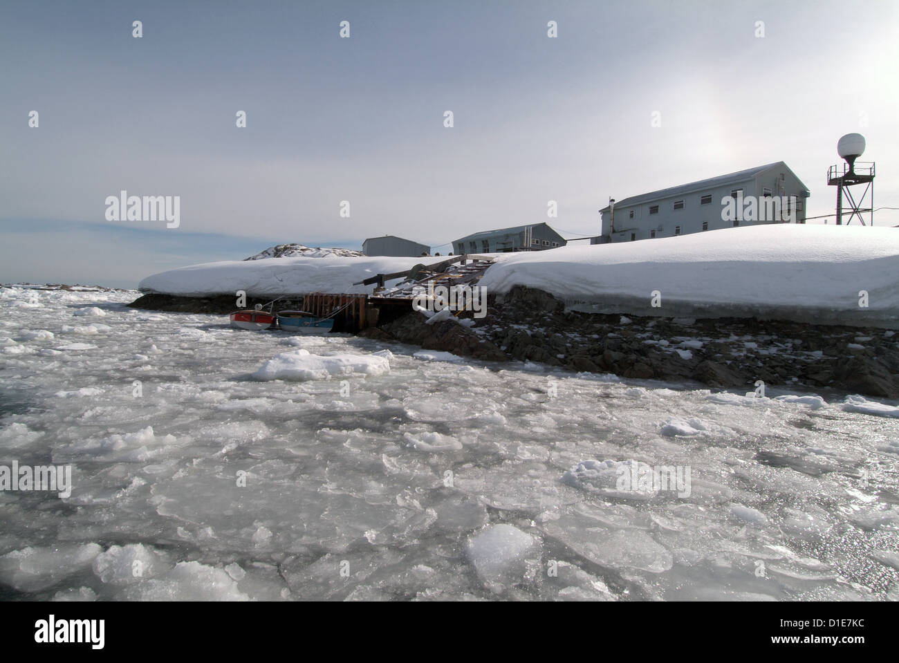 Ukrainische Wetter Außenposten, Vernadsky Station, Antarktis, Polarregionen Stockfoto