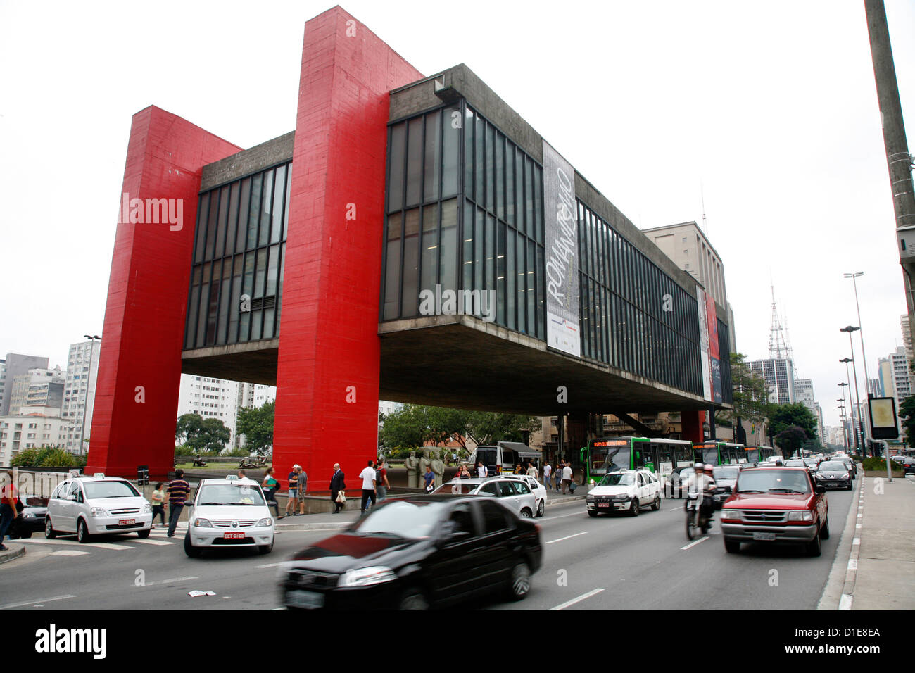 Museu de Arte de São Paulo (MASP) auf die Avenida Paulista, Sao Paulo, Brasilien, Südamerika Stockfoto