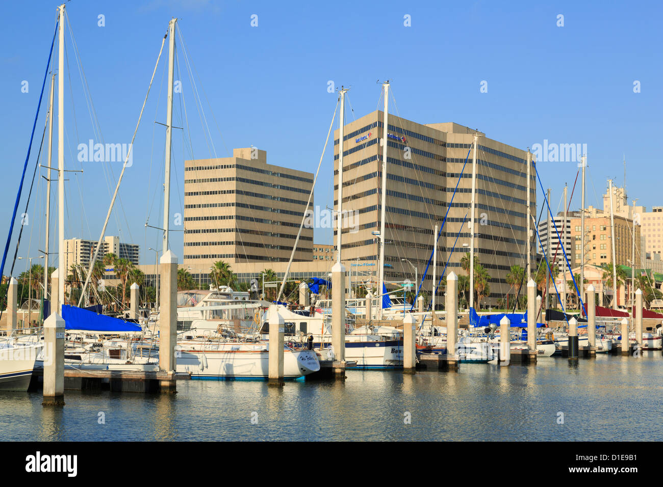 Hafen-Skyline in Corpus Christi, Texas, Vereinigte Staaten von Amerika, Nordamerika Stockfoto