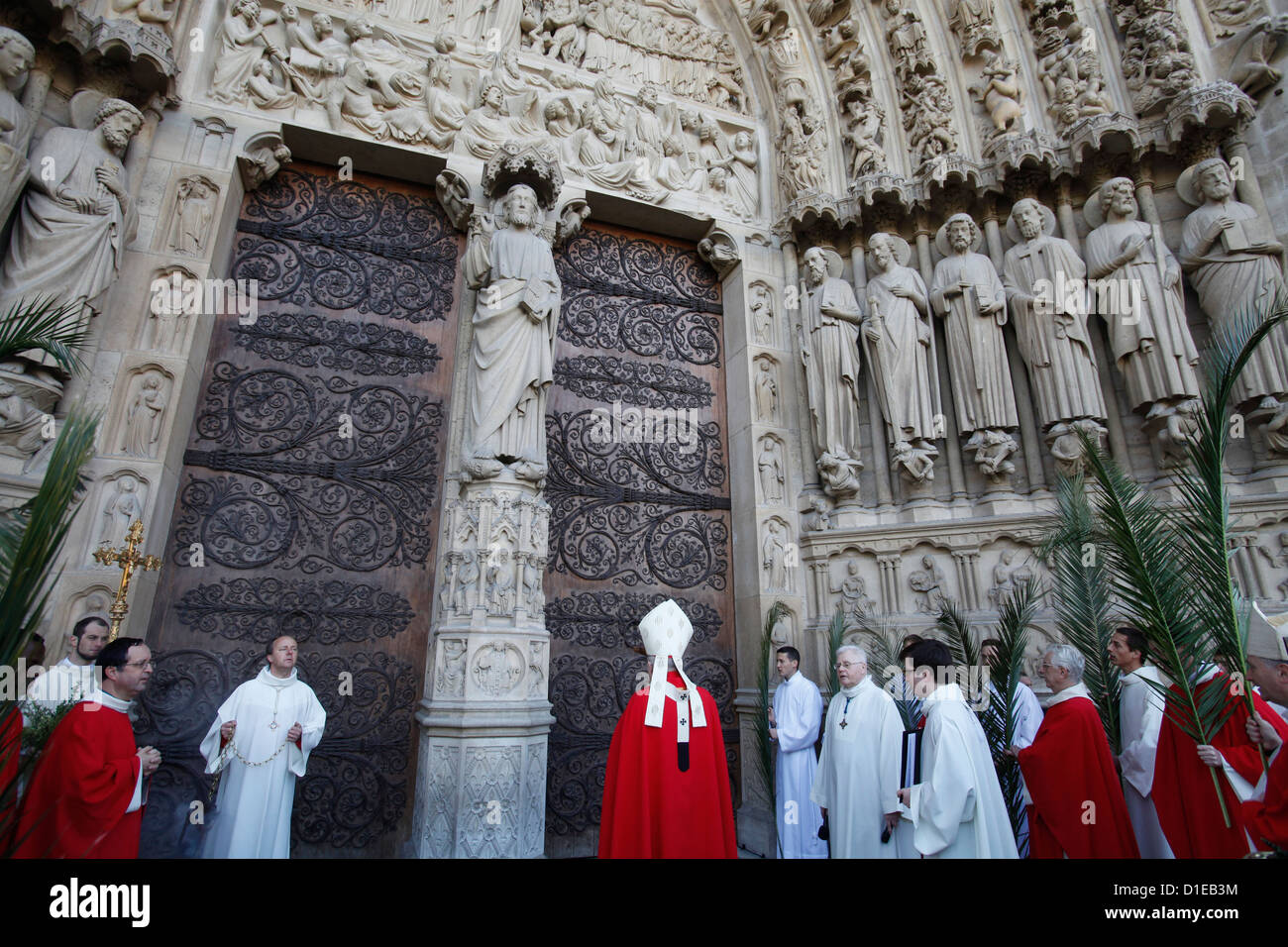 Palmsonntag in Notre Dame de Paris, Paris, Frankreich, Europa Stockfoto