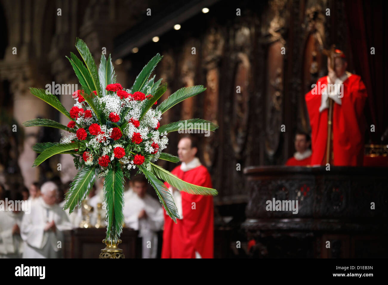 Palmsonntag in Notre Dame de Paris, Paris, Frankreich, Europa Stockfoto