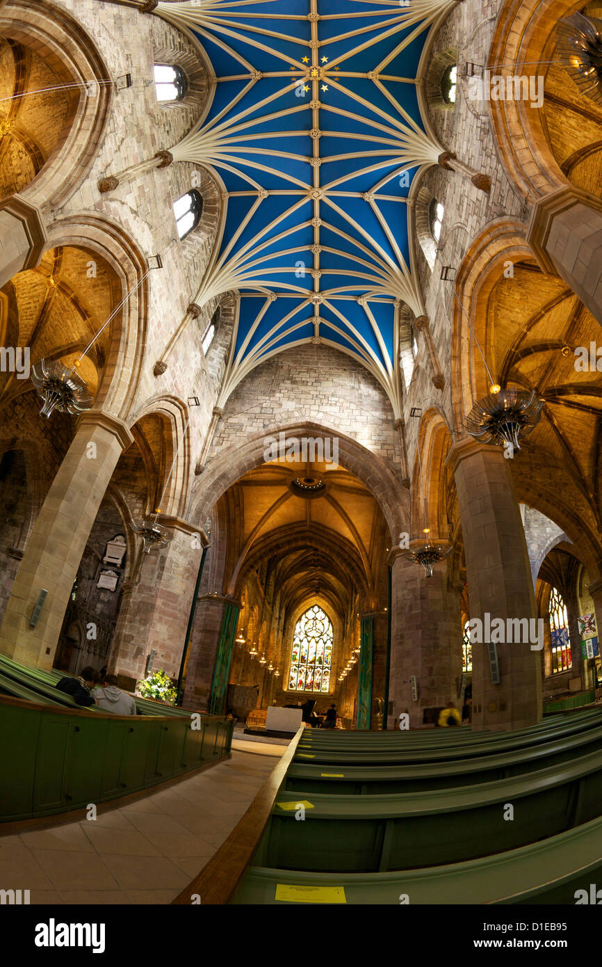 Schiff, St. Giles Cathedral, alte Stadt, Edinburgh, Schottland, Vereinigtes Königreich, Europa Stockfoto