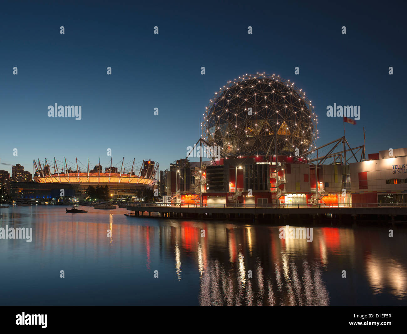 Wissenschaft Welt False Creek Vancouver British Columbia Stockfoto